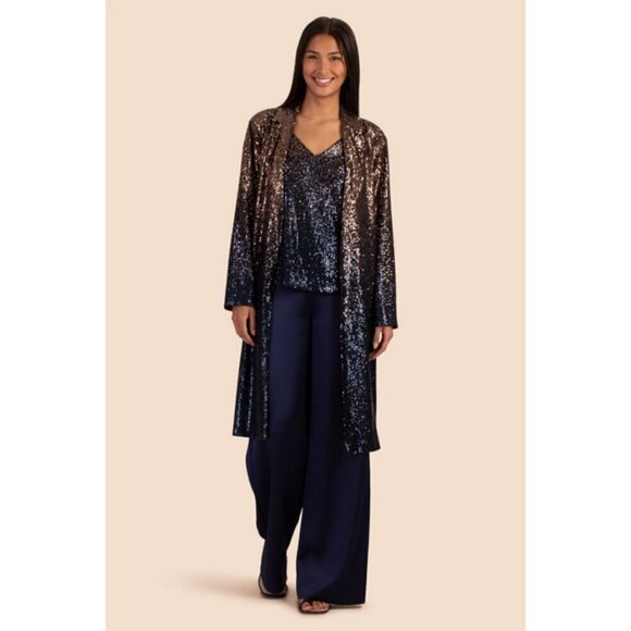 💕TRINA TURK💕 Pisces Jacket ~ Supernova Sequin Moonstone/Midnight Ombre XL NWT - Picture 5 of 16